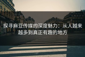 探寻麻豆传媒的深度魅力：从人越来越多到真正有趣的地方