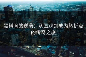 黑料网的逆袭：从围观到成为转折点的传奇之旅