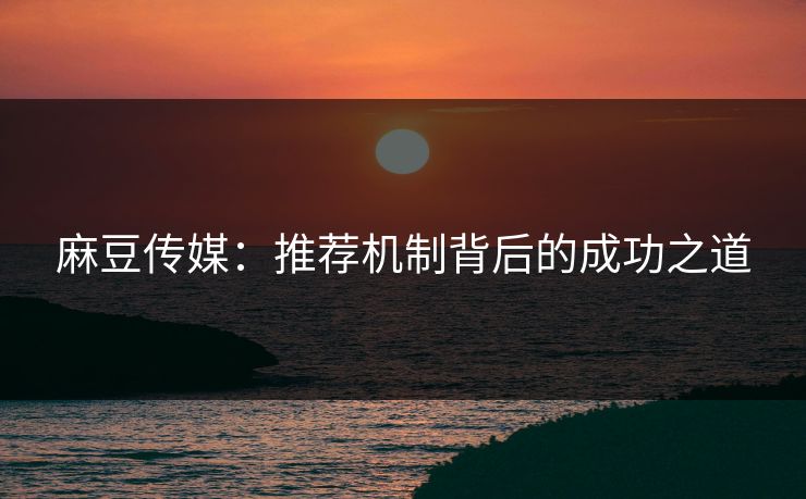 麻豆传媒：推荐机制背后的成功之道