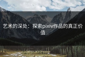 艺术的深处：探索pixiv作品的真正价值